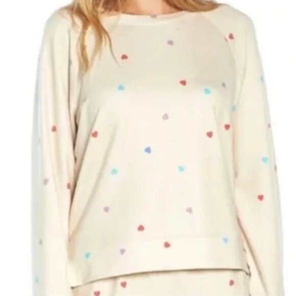 Wildfox Oatmeal Hearts Sweatshirt size large new $160 - Picture 6 of 6